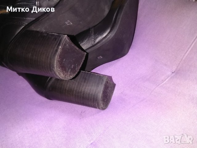 19v69 Italia by Versace маркови женски обувки боти №37стелка 24см ток 85мм, снимка 10 - Дамски обувки на ток - 43121127