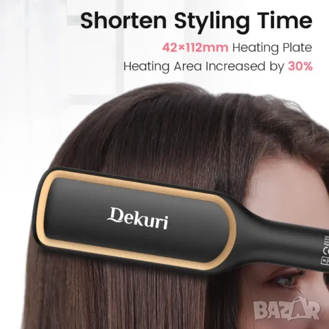 Четка за изправяне на коса, 42 мм, 10 милиона отрицателни йона, 6 температурни настройки, 130°C-230°, снимка 5 - Маши за коса - 50321608