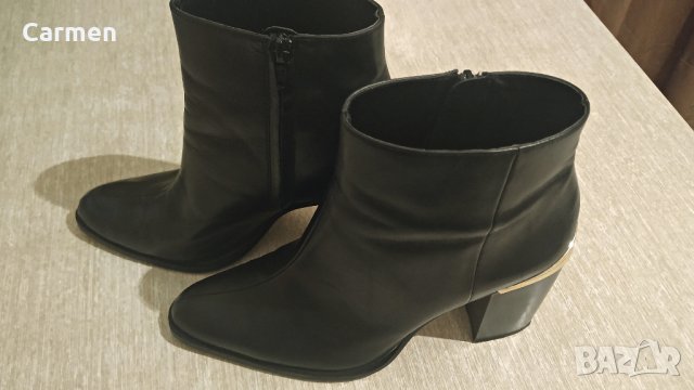 ZARA боти от естествена кожа, снимка 12 - Дамски боти - 32539590