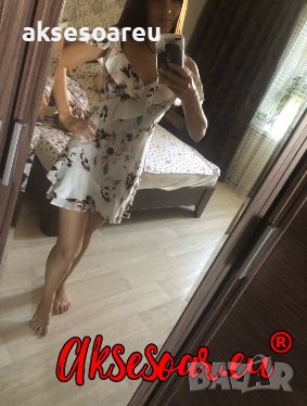 Дамска секси рокля с презрамки без ръкави с V-образно деколте облекло пролет лято рокли жени мини къ, снимка 13 - Рокли - 37660896