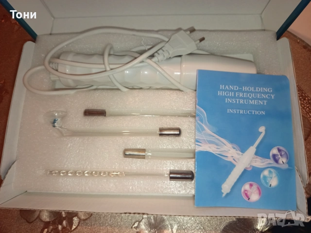 Нов Професионален Дарсонвал за Кожа с Антибактериално Действие, 4 Приставки , снимка 6 - Масажори - 53514764