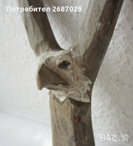 Орел  птица глава дърворезба, снимка 2 - Антикварни и старинни предмети - 33068426