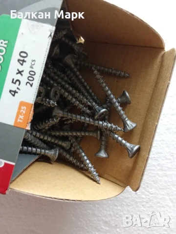 Dyna Plus Outdoor, винтове за дърво ,външна употреба (4,5x40 мм, 200 бр), снимка 2 - Железария - 50821178