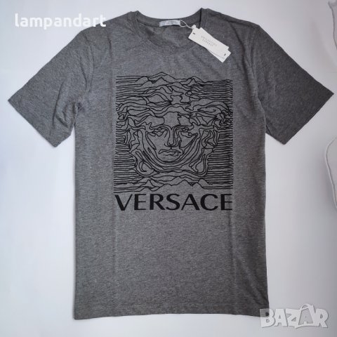 Тениска Versace Medusa сива, снимка 2 - Тениски - 37676303