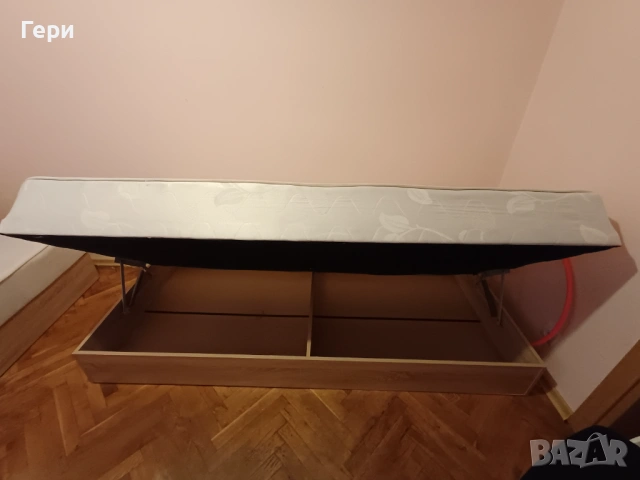 ТОП ОФЕРТА! Ъглови легла с МАТРАЦИ 82/190см и БЮРО дъб сонома, снимка 3 - Спални и легла - 53227561