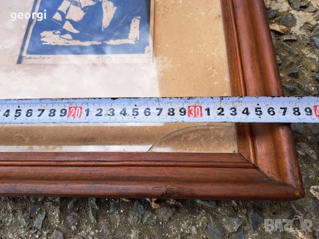  '' Майка " картина на художника партизанин Стефан Куцаров туш върху картон, снимка 14 - Картини - 51565578