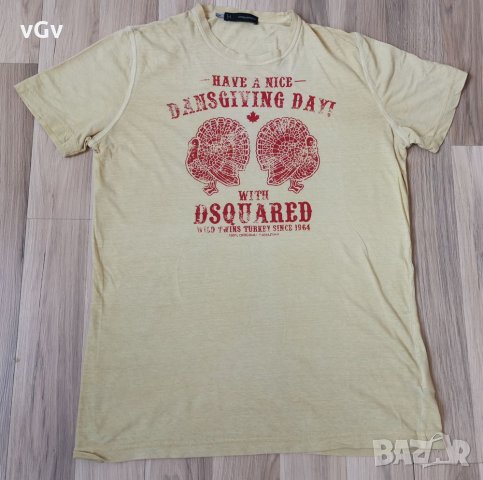 Мъжка тениска Dsquared Dansgiving day - М, снимка 2 - Тениски - 33454676