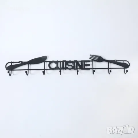 5604 Метална кухненска закачалка Cusine, 8 куки