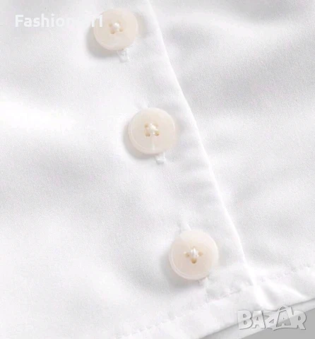 Бяла дамска риза, снимка 3 - Ризи - 50495227