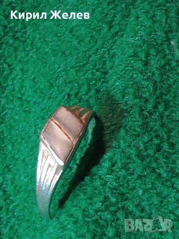 СТАР СЕДЕФЕН СРЕБЪРЕН РЕТРО АРТ ПРЪСТЕН СРЕБРО 925 МАЙСТОРСКА РЪЧНА ИЗРАБОТКА 40160, снимка 12 - Антикварни и старинни предмети - 42793851