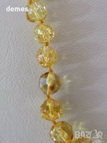 Елегантно дамско колие от първокласен Балтиийски кехлибар, снимка 4 - Колиета, медальони, синджири - 43442021