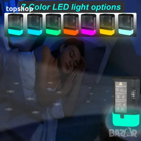 Нов преносим мобилен охладител, въздушен охладител Персонален мини климатик с 4000 mAh вградена..., снимка 5 - Вентилатори - 50501884