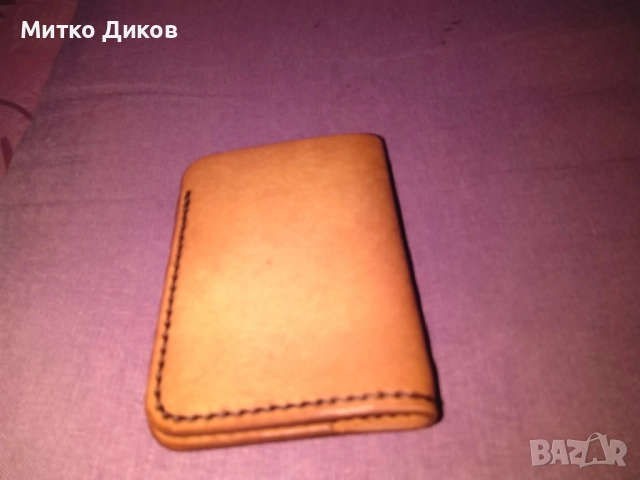 Ватев марково дебела кожа естествена кожа калъвче 102х75мм, снимка 2 - Портфейли, портмонета - 52905522