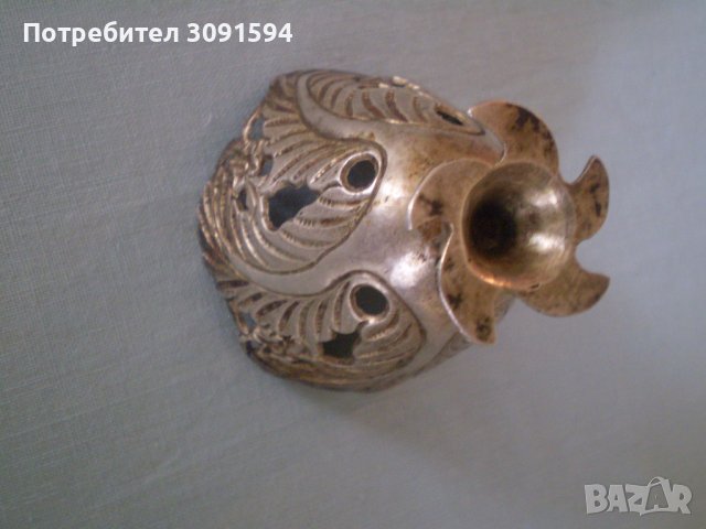 Възрожденски сребърен зарф за великденско яйце чашка сребро, снимка 4 - Антикварни и старинни предмети - 37076182