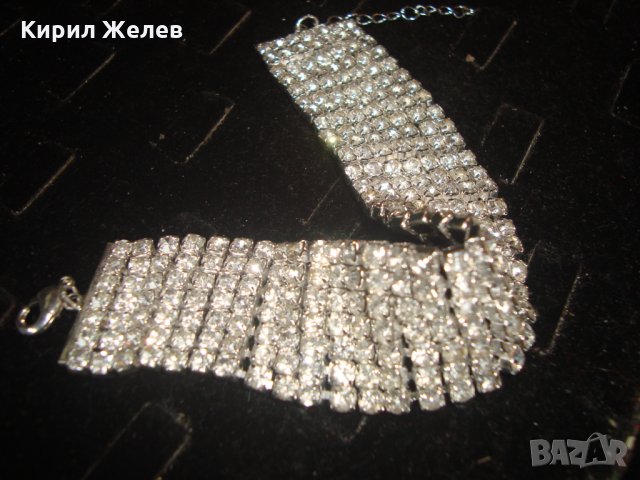 ПРЕКРАСНА ПОСРЕБРЕНА КРИСТАЛНА АРИСТОКРАТИЧНА НЕЖНА ГРИВНА 5225, снимка 3 - Гривни - 32241527