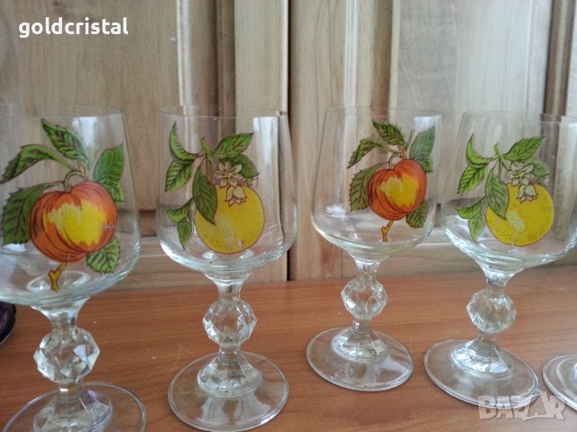 Ретро стъклени чаши , снимка 2 - Антикварни и старинни предмети - 37761465