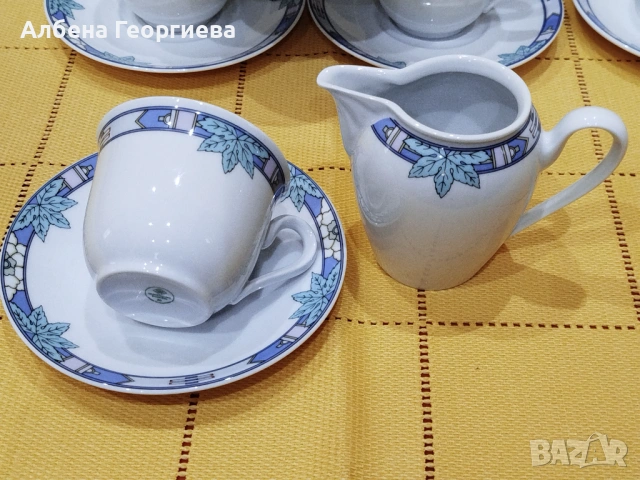 Баварски комплект за дълго кафе  SCHIRNODING BAVARIA ☕☕☘️☕☕☕, снимка 7 - Сервизи - 53070000