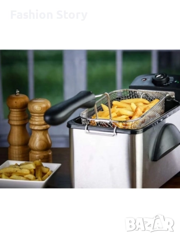 Фритюрник Voltz, 2000W, 2л./ 3л., демонтиращ се съд, капак и филтър,инокс, 2 ГОДИНИ ГАРАНЦИЯ, снимка 3 - Фритюрници - 52497103