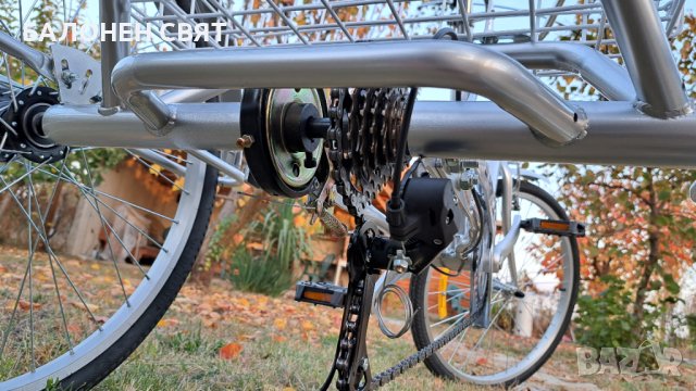 24 цола 6 скорости Нов Триколесен Велосипед с преден фар и заден кош , снимка 13 - Велосипеди - 38627030