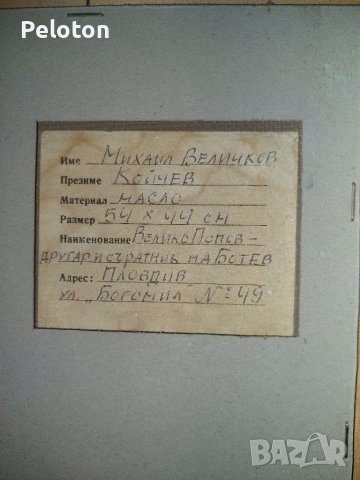 Портрет на Велико Попов , снимка 2 - Картини - 40608521