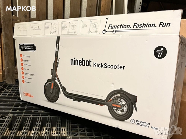 Електрическа тротинетка Segway - Ninebot Kickscooter F30E, черен, снимка 3 - Други спортове - 52923638