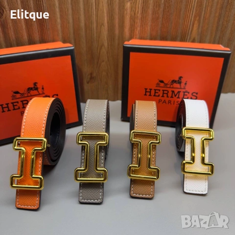 колани от естествена кожа в кутия hermes, снимка 2 - Колани - 53446796