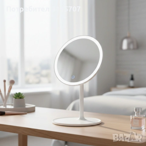 LED козметично огледало за грим Luigi Ferrero FR-801, кръг, 20 cm, снимка 4 - Други - 53528103