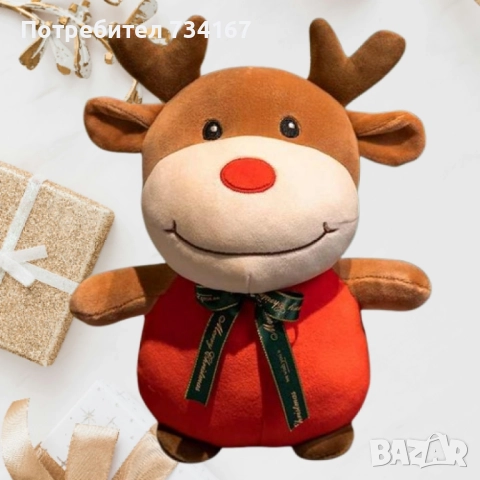 Коледна плюшена играчка 25см – Дядо Коледа или Еленче