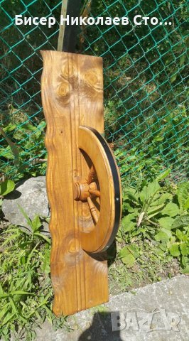 Дървени стенни рафт-етажерки с ръчно изработени колела!, снимка 9 - Декорация за дома - 24079241