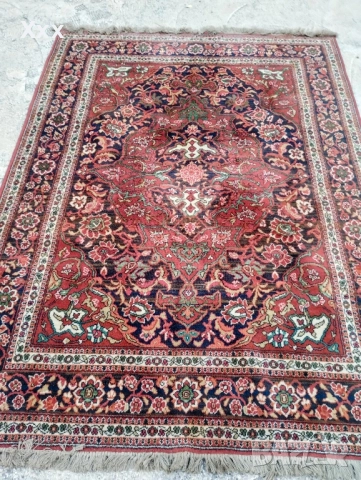 Ръчно тъкан вълнен персийски килим.Ирански.Антика за ценители., снимка 2 - Килими - 51609000