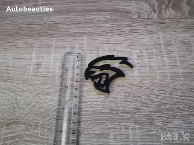 Hellcat лого черна емблема лява, снимка 3 - Аксесоари и консумативи - 47978898