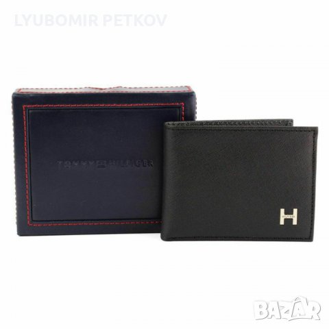 Tommy Hilfiger Мъжки Кожен Черен Портмоне Портфейл Подаръчна Кутия, снимка 3 - Портфейли, портмонета - 38385731