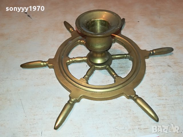 антик-свещник-корабен рул-внос холандия 2504211943, снимка 12 - Антикварни и старинни предмети - 32676526