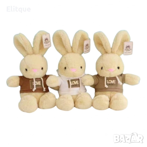 Очарователно плюшено Зайче, снимка 6 - Плюшени играчки - 52716442