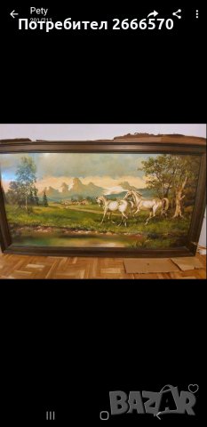 Стара огромна 3 метрова картина маслени бои с подпис, снимка 13 - Антикварни и старинни предмети - 35041708