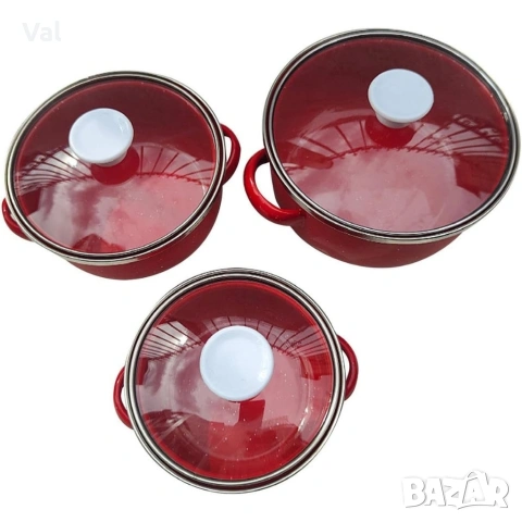 Комплект от 3 тенджери - 16см, 18см, 20см, снимка 10 - Съдове за готвене - 53331379