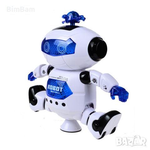 Интерактивен танцуващ робот със светлини и звуци, завъртане на 360°, снимка 4 - Музикални играчки - 43071427
