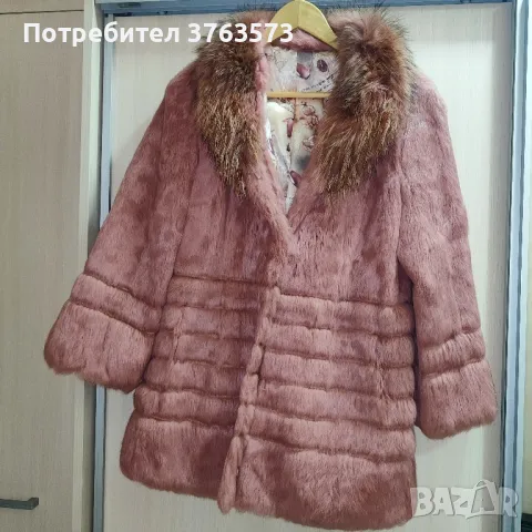 Елегантно палто от естествен косъм, снимка 1