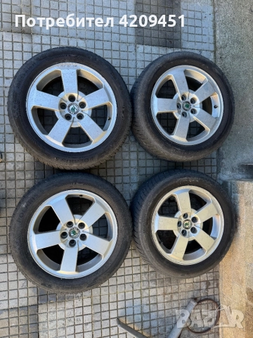 Оригинални джанти за Шкода 16 цола 5х100 със зимни гуми