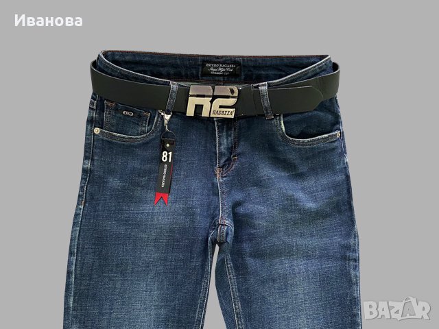 Estero Ragazza Дънки от висок клас деним с кожен колан , снимка 4 - Дънки - 43258842