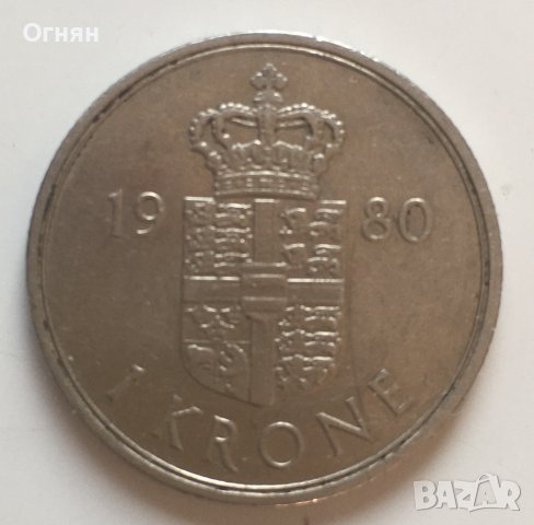 1 крона 1980 Дания, снимка 1 - Нумизматика и бонистика - 39208199