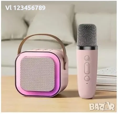 K12 Мини Bluetooth високоговорител С 2 караоке микрофона, снимка 5 - Микрофони - 49168556