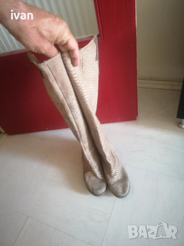 дамски дизайнерски ботуши от естествена змийска кожа 39 , снимка 12 - Дамски ботуши - 51895773