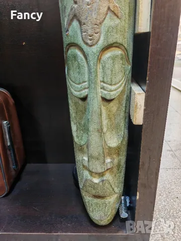 Голяма африканска маска, снимка 2 - Антикварни и старинни предмети - 47342575