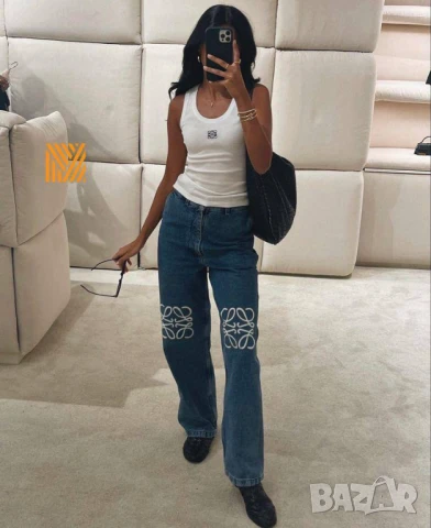 дамски комплект дънки и потник loewe, снимка 6 - Комплекти - 51428220