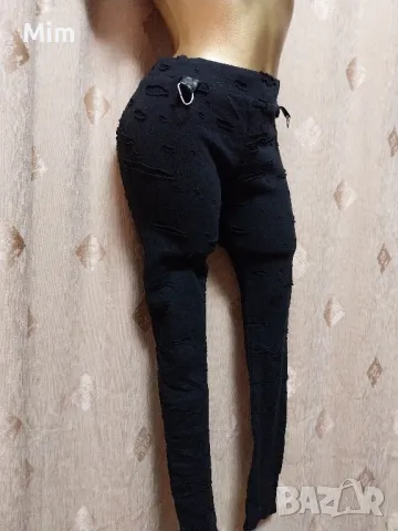 XL Черен еластичен, накъсан клин, снимка 2 - Клинове - 50104285