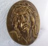 Исус с трънен венец -  икона, релеф барелеф метал религия, снимка 4