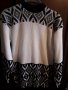 Блузон бяло и черно S - М, снимка 1 - Блузи с дълъг ръкав и пуловери - 27606889
