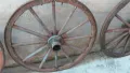 лот от две масивни колела от каруца, файтон , снимка 10