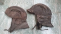 2 бр. Стари кожени Мото Каски, снимка 3